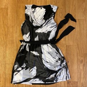 Black and White - large flower print dress